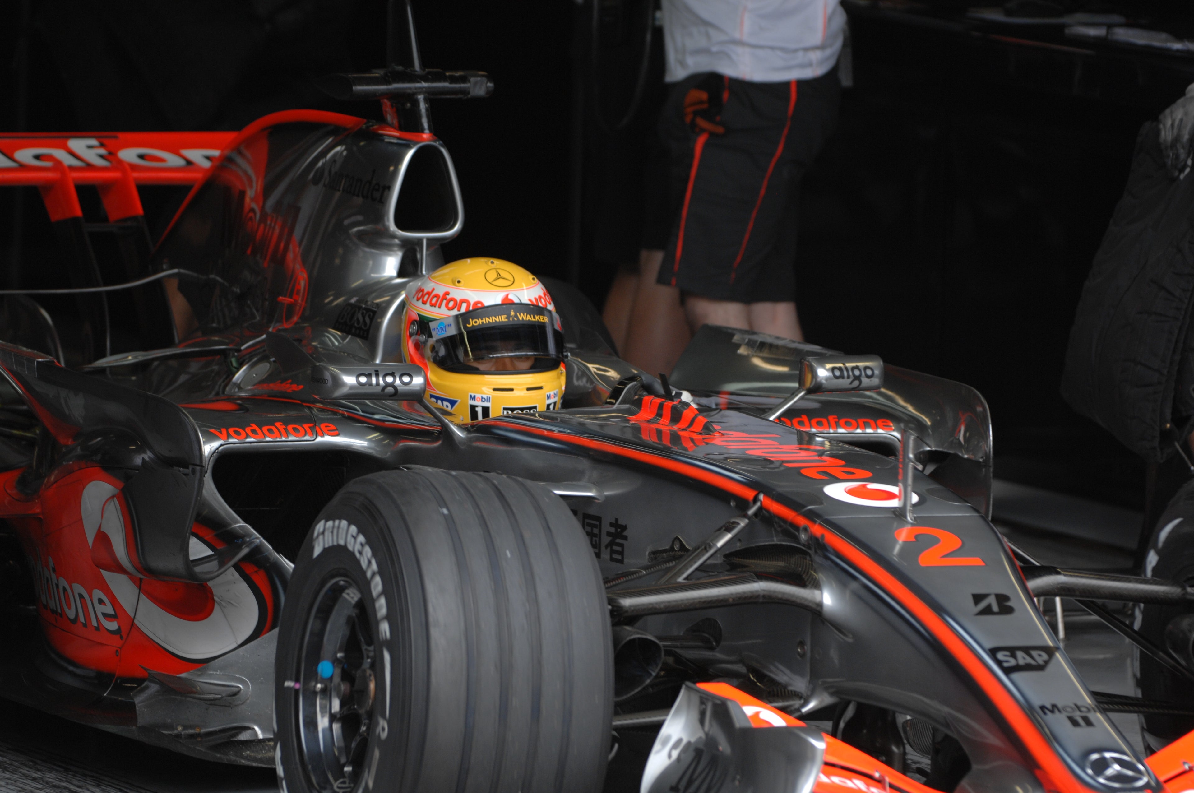 Lewis Hamilton Exiting Garage 2007