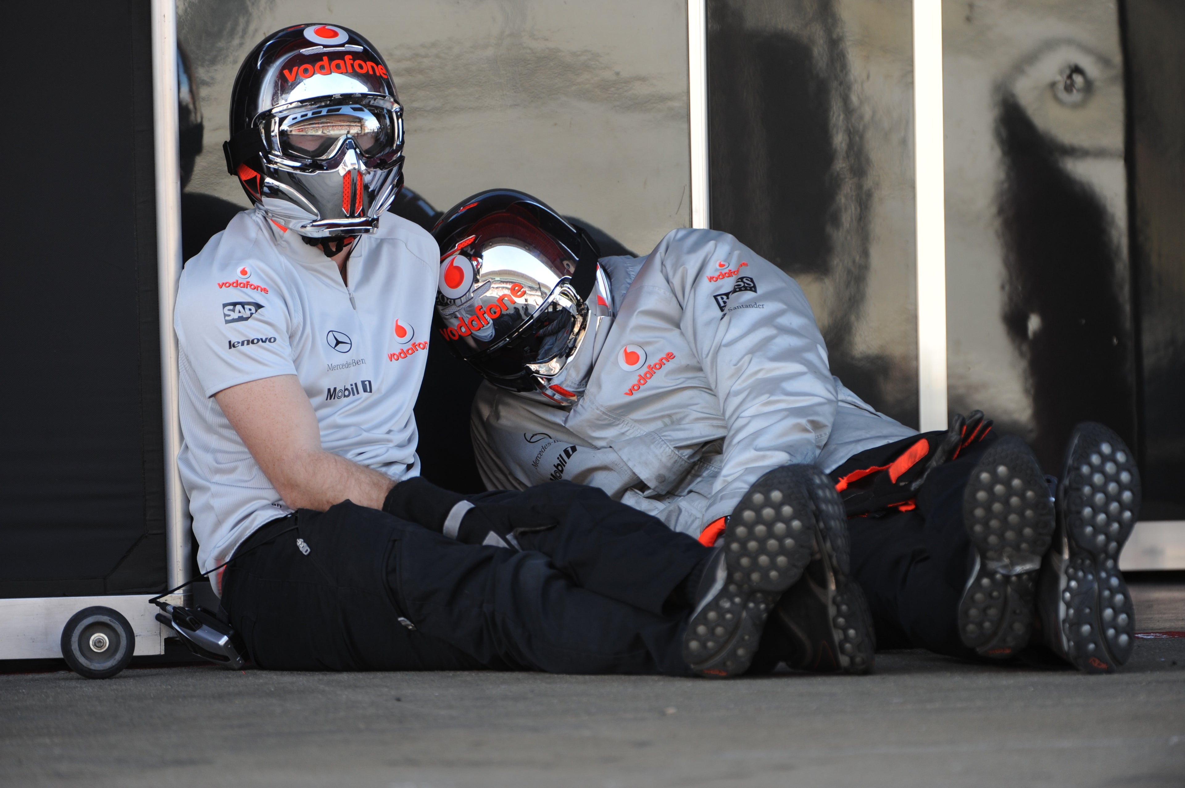 McLaren Exhausted Mechanics 2010