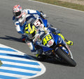Valentino Rossi and Colin Edwards Moto GP Race Jerez 2007