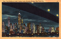 "New York Sky Line at Night, Brooklyn Bridge"
